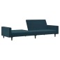 vidaXL Schlafsofa 2-Sitzer Blau Samt vidaXL Schlafsofa 2-Sitzer Blau Samt