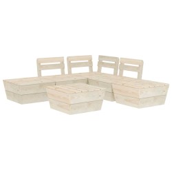vidaXL 6-tlg. Garten-Paletten-Lounge-Set Imprägniertes Fichtenholz
