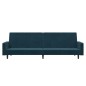 vidaXL Schlafsofa 2-Sitzer Blau Samt vidaXL Schlafsofa 2-Sitzer Blau Samt