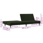 vidaXL Schlafsofa 2-Sitzer Dunkelgrün Samt vidaXL Schlafsofa 2-Sitzer Dunkelgrün Samt