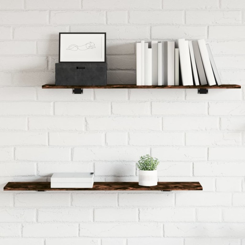 vidaXL Wandregale 4 Stk. Räuchereiche 100x20x1,5 cm Holzwerkstoff vidaXL Wandregale 4 Stk. Räuchereiche 100x20x1,5 cm Holzwerkstoff