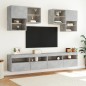 vidaXL 6-tlg. TV-Wohnwand mit LED-Leuchten Betongrau vidaXL 6-tlg. TV-Wohnwand mit LED-Leuchten Betongrau