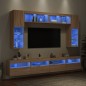 vidaXL 8-tlg. TV-Wohnwand mit LED-Leuchten Sonoma-Eiche vidaXL 8-tlg. TV-Wohnwand mit LED-Leuchten Sonoma-Eiche