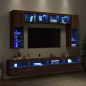 vidaXL 8-tlg. TV-Wohnwand mit LED-Leuchten Braun Eichen-Optik vidaXL 8-tlg. TV-Wohnwand mit LED-Leuchten Braun Eichen-Optik