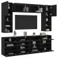 vidaXL 6-tlg. TV-Wohnwand mit LED-Leuchten Schwarz vidaXL 6-tlg. TV-Wohnwand mit LED-Leuchten Schwarz