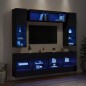 vidaXL 6-tlg. TV-Wohnwand mit LED-Leuchten Schwarz vidaXL 6-tlg. TV-Wohnwand mit LED-Leuchten Schwarz