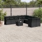 vidaXL 11-tlg. Garten-Sofagarnitur mit Kissen Schwarz Poly Rattan vidaXL 11-tlg. Garten-Sofagarnitur mit Kissen Schwarz Poly Rattan