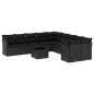 vidaXL 11-tlg. Garten-Sofagarnitur mit Kissen Schwarz Poly Rattan vidaXL 11-tlg. Garten-Sofagarnitur mit Kissen Schwarz Poly Rattan