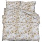vidaXL Bettwäsche-Set Weiß und Braun 260x240 cm Baumwolle vidaXL Bettwäsche-Set Weiß und Braun 260x240 cm Baumwolle