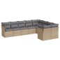 vidaXL 9-tlg. Garten-Sofagarnitur mit Kissen Beige Poly Rattan vidaXL 9-tlg. Garten-Sofagarnitur mit Kissen Beige Poly Rattan