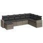 vidaXL 8-tlg. Garten-Sofagarnitur mit Kissen Grau Poly Rattan vidaXL 8-tlg. Garten-Sofagarnitur mit Kissen Grau Poly Rattan