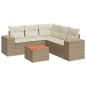 vidaXL 6-tlg. Garten-Sofagarnitur mit Kissen Beige Poly Rattan vidaXL 6-tlg. Garten-Sofagarnitur mit Kissen Beige Poly Rattan