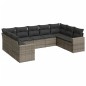 vidaXL 9-tlg. Garten-Sofagarnitur mit Kissen Grau Poly Rattan vidaXL 9-tlg. Garten-Sofagarnitur mit Kissen Grau Poly Rattan