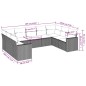 vidaXL 9-tlg. Garten-Sofagarnitur mit Kissen Grau Poly Rattan vidaXL 9-tlg. Garten-Sofagarnitur mit Kissen Grau Poly Rattan