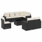 vidaXL 9-tlg. Garten-Sofagarnitur mit Kissen Schwarz Poly Rattan vidaXL 9-tlg. Garten-Sofagarnitur mit Kissen Schwarz Poly Rattan