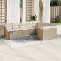 vidaXL 10-tlg. Garten-Sofagarnitur mit Kissen Beige Poly Rattan vidaXL 10-tlg. Garten-Sofagarnitur mit Kissen Beige Poly Rattan