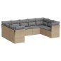 vidaXL 9-tlg. Garten-Sofagarnitur mit Kissen Beige Poly Rattan vidaXL 9-tlg. Garten-Sofagarnitur mit Kissen Beige Poly Rattan