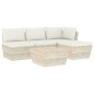 vidaXL 5-tlg. Garten-Sofagarnitur aus Paletten mit Kissen Fichtenholz vidaXL 5-tlg. Garten-Sofagarnitur aus Paletten mit Kissen Fichtenholz