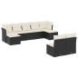 vidaXL 9-tlg. Garten-Sofagarnitur mit Kissen Schwarz Poly Rattan vidaXL 9-tlg. Garten-Sofagarnitur mit Kissen Schwarz Poly Rattan