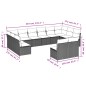 vidaXL 9-tlg. Garten-Sofagarnitur mit Kissen Schwarz Poly Rattan vidaXL 9-tlg. Garten-Sofagarnitur mit Kissen Schwarz Poly Rattan