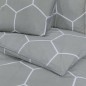 vidaXL Bettwäsche-Set Grau 200x200 cm Baumwolle vidaXL Bettwäsche-Set Grau 200x200 cm Baumwolle