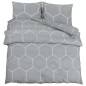 vidaXL Bettwäsche-Set Grau 155x220 cm Baumwolle vidaXL Bettwäsche-Set Grau 155x220 cm Baumwolle