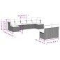 vidaXL 9-tlg. Garten-Sofagarnitur mit Kissen Grau Poly Rattan vidaXL 9-tlg. Garten-Sofagarnitur mit Kissen Grau Poly Rattan