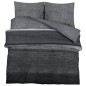 vidaXL Bettwäsche-Set Dunkelgrau 200x200 cm Baumwolle vidaXL Bettwäsche-Set Dunkelgrau 200x200 cm Baumwolle