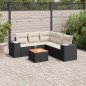 vidaXL 6-tlg. Garten-Sofagarnitur mit Kissen Schwarz Poly Rattan vidaXL 6-tlg. Garten-Sofagarnitur mit Kissen Schwarz Poly Rattan