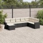 vidaXL 8-tlg. Garten-Sofagarnitur mit Kissen Schwarz Poly Rattan vidaXL 8-tlg. Garten-Sofagarnitur mit Kissen Schwarz Poly Rattan