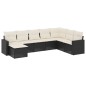 vidaXL 8-tlg. Garten-Sofagarnitur mit Kissen Schwarz Poly Rattan vidaXL 8-tlg. Garten-Sofagarnitur mit Kissen Schwarz Poly Rattan