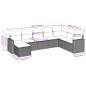 vidaXL 8-tlg. Garten-Sofagarnitur mit Kissen Schwarz Poly Rattan vidaXL 8-tlg. Garten-Sofagarnitur mit Kissen Schwarz Poly Rattan