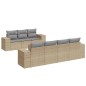 vidaXL 8-tlg. Garten-Sofagarnitur mit Kissen Beige Poly Rattan vidaXL 8-tlg. Garten-Sofagarnitur mit Kissen Beige Poly Rattan