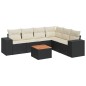 vidaXL 7-tlg. Garten-Sofagarnitur mit Kissen Schwarz Poly Rattan vidaXL 7-tlg. Garten-Sofagarnitur mit Kissen Schwarz Poly Rattan