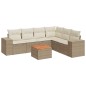 vidaXL 7-tlg. Garten-Sofagarnitur mit Kissen Beige Poly Rattan vidaXL 7-tlg. Garten-Sofagarnitur mit Kissen Beige Poly Rattan