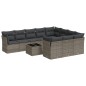 vidaXL 11-tlg. Garten-Sofagarnitur mit Kissen Grau Poly Rattan vidaXL 11-tlg. Garten-Sofagarnitur mit Kissen Grau Poly Rattan