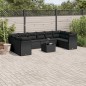 vidaXL 11-tlg. Garten-Sofagarnitur mit Kissen Schwarz Poly Rattan vidaXL 11-tlg. Garten-Sofagarnitur mit Kissen Schwarz Poly Rattan