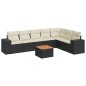 vidaXL 8-tlg. Garten-Sofagarnitur mit Kissen Schwarz Poly Rattan vidaXL 8-tlg. Garten-Sofagarnitur mit Kissen Schwarz Poly Rattan