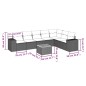 vidaXL 8-tlg. Garten-Sofagarnitur mit Kissen Schwarz Poly Rattan vidaXL 8-tlg. Garten-Sofagarnitur mit Kissen Schwarz Poly Rattan