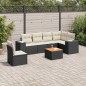 vidaXL 7-tlg. Garten-Sofagarnitur mit Kissen Schwarz Poly Rattan vidaXL 7-tlg. Garten-Sofagarnitur mit Kissen Schwarz Poly Rattan