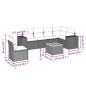 vidaXL 7-tlg. Garten-Sofagarnitur mit Kissen Schwarz Poly Rattan vidaXL 7-tlg. Garten-Sofagarnitur mit Kissen Schwarz Poly Rattan