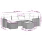 vidaXL 7-tlg. Garten-Sofagarnitur mit Kissen Grau Poly Rattan vidaXL 7-tlg. Garten-Sofagarnitur mit Kissen Grau Poly Rattan