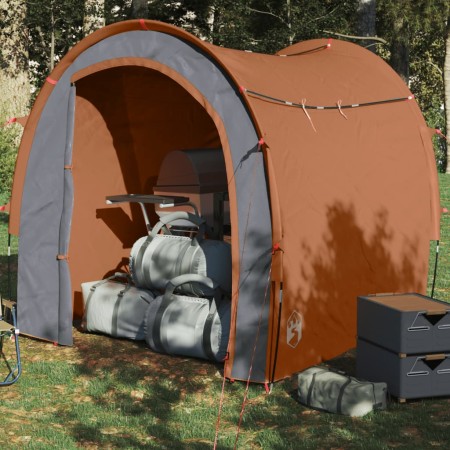 vidaXL Lagerzelt Grau und Orange 204x183x178 cm 185T Taft