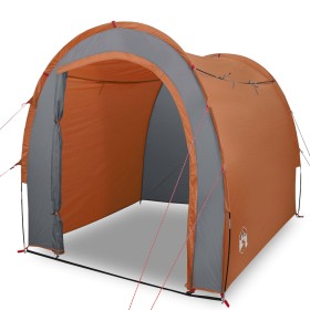 vidaXL Lagerzelt Grau und Orange 204x183x178 cm 185T Taft