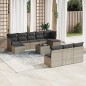 vidaXL 11-tlg. Garten-Sofagarnitur mit Kissen Grau Poly Rattan vidaXL 11-tlg. Garten-Sofagarnitur mit Kissen Grau Poly Rattan