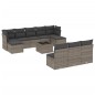vidaXL 11-tlg. Garten-Sofagarnitur mit Kissen Grau Poly Rattan vidaXL 11-tlg. Garten-Sofagarnitur mit Kissen Grau Poly Rattan
