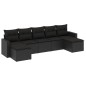 vidaXL 7-tlg. Garten-Sofagarnitur mit Kissen Schwarz Poly Rattan vidaXL 7-tlg. Garten-Sofagarnitur mit Kissen Schwarz Poly Rattan