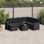 vidaXL 8-tlg. Garten-Sofagarnitur mit Kissen Schwarz Poly Rattan vidaXL 8-tlg. Garten-Sofagarnitur mit Kissen Schwarz Poly Rattan