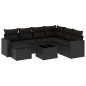 vidaXL 8-tlg. Garten-Sofagarnitur mit Kissen Schwarz Poly Rattan vidaXL 8-tlg. Garten-Sofagarnitur mit Kissen Schwarz Poly Rattan