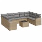 vidaXL 10-tlg. Garten-Sofagarnitur mit Kissen Beige Poly Rattan vidaXL 10-tlg. Garten-Sofagarnitur mit Kissen Beige Poly Rattan